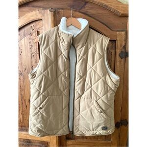 Free Country Quilted Canvas Reversible Fleece Vest